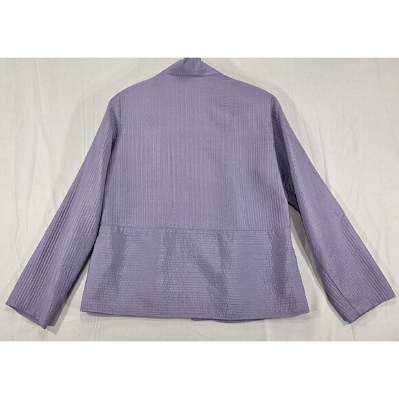 Eileen Fisher Silk Pant Set Kimono Jacket Minimalist Lagenlook 2-Piece Purple S - Picture 6 of 14